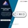 پریز هوشمند دوشاخه دار MOES با 2 خروجی USB - پروتکل زیگبی