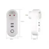 پریز هوشمند دوشاخه دار MOES با 2 خروجی USB - پروتکل زیگبی