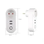 پریز هوشمند دوشاخه دار MOES با 2 خروجی USB - پروتکل زیگبی