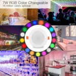 پنل هالوژن RGB هوشمند ۷ وات MOES - پروتکل وای فای