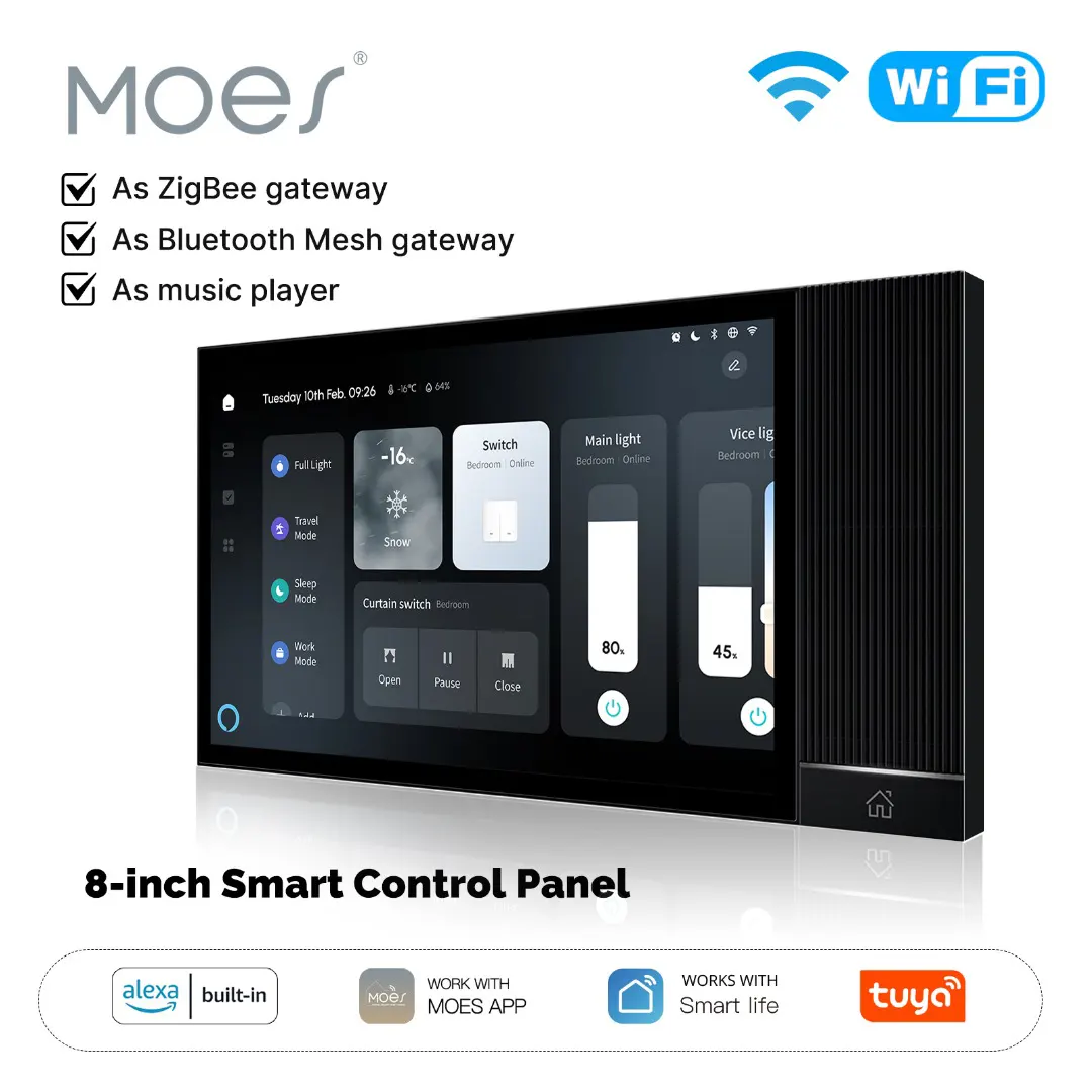 تاچ پنل صوتی هوشمند 8 اینچ MOES سری Pro مدل CCP-S02-UN