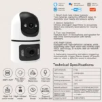 دوربین 8 مگاپیکسل 2 لنز هوشمند محیط داخلی MOES - پروتکل وای فای