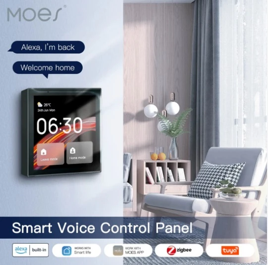 کنترل پنل ۴ اینچ هوشمند MOES -دارای هاب زیگبی