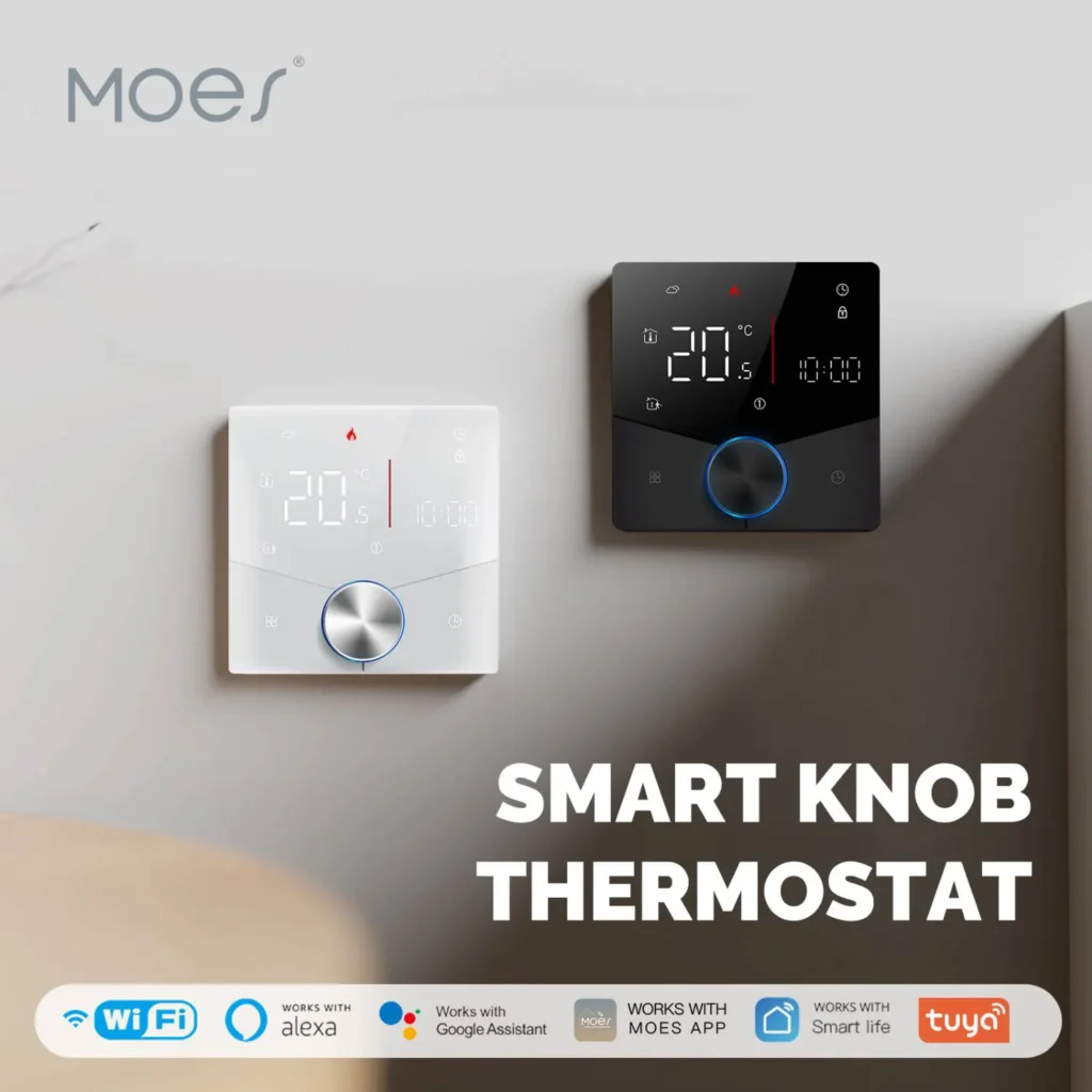 ترموستات پکیج هوشمند MOES با کلید روتاری و صفحه نمایش LED - پروتکل زیگبی