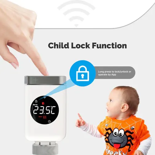 ترموستات شیر رادیاتور هوشمند با صفحه نمایش MOES  LED -پروتکل زیگبی