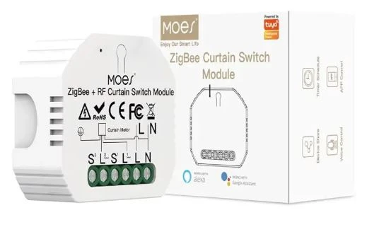 رله هوشمند پرده برقی 500 وات MOES زیگبی و RF مدل MS-108ZR