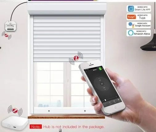 رله هوشمند پرده برقی 500 وات MOES زیگبی و RF مدل MS-108ZR